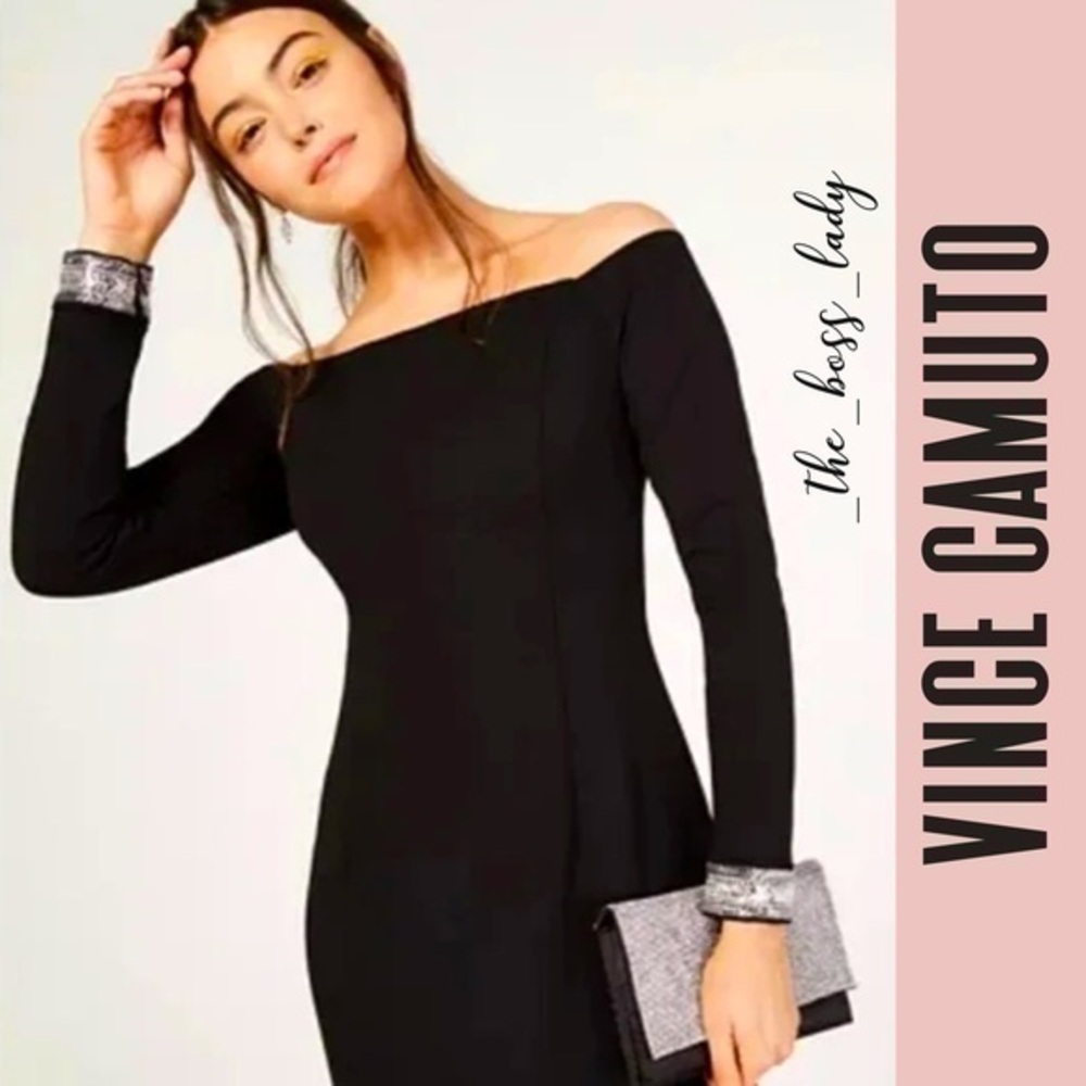 Vince Camuto maxi dress gown embellished formal